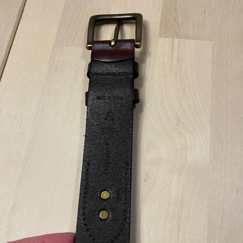 Polo Ralph Lauren Dark Brown Leather Belt w/ Brass Hardware Men’s Size 40 - EUC